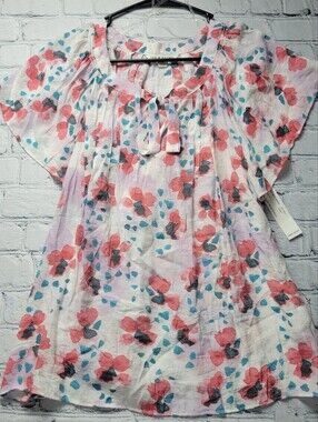 NWT Zac & Rachel Size S Flutter Sleeve Blouse